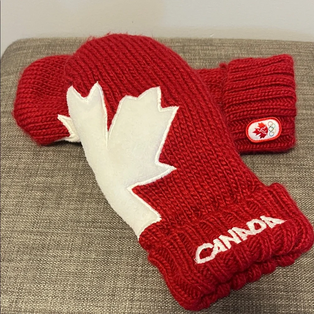 Red Canada Maple Leaf Mittens L-XL - Picture 5 of 5